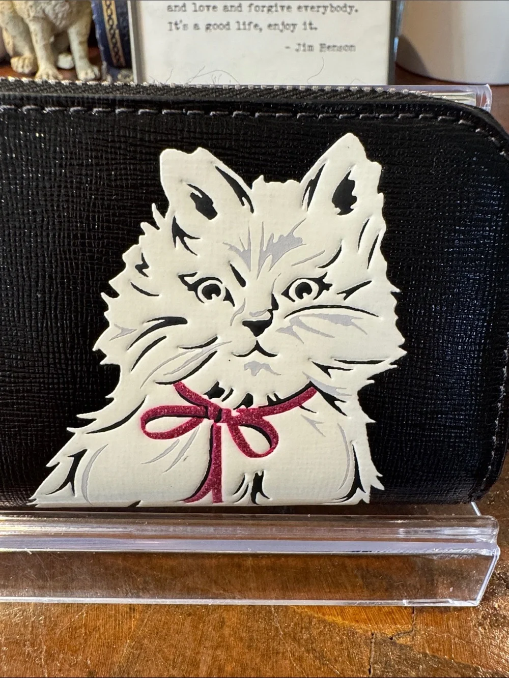 Kate Spade Whiskers Saffiano Leather Large Continental Zip Around Wallet